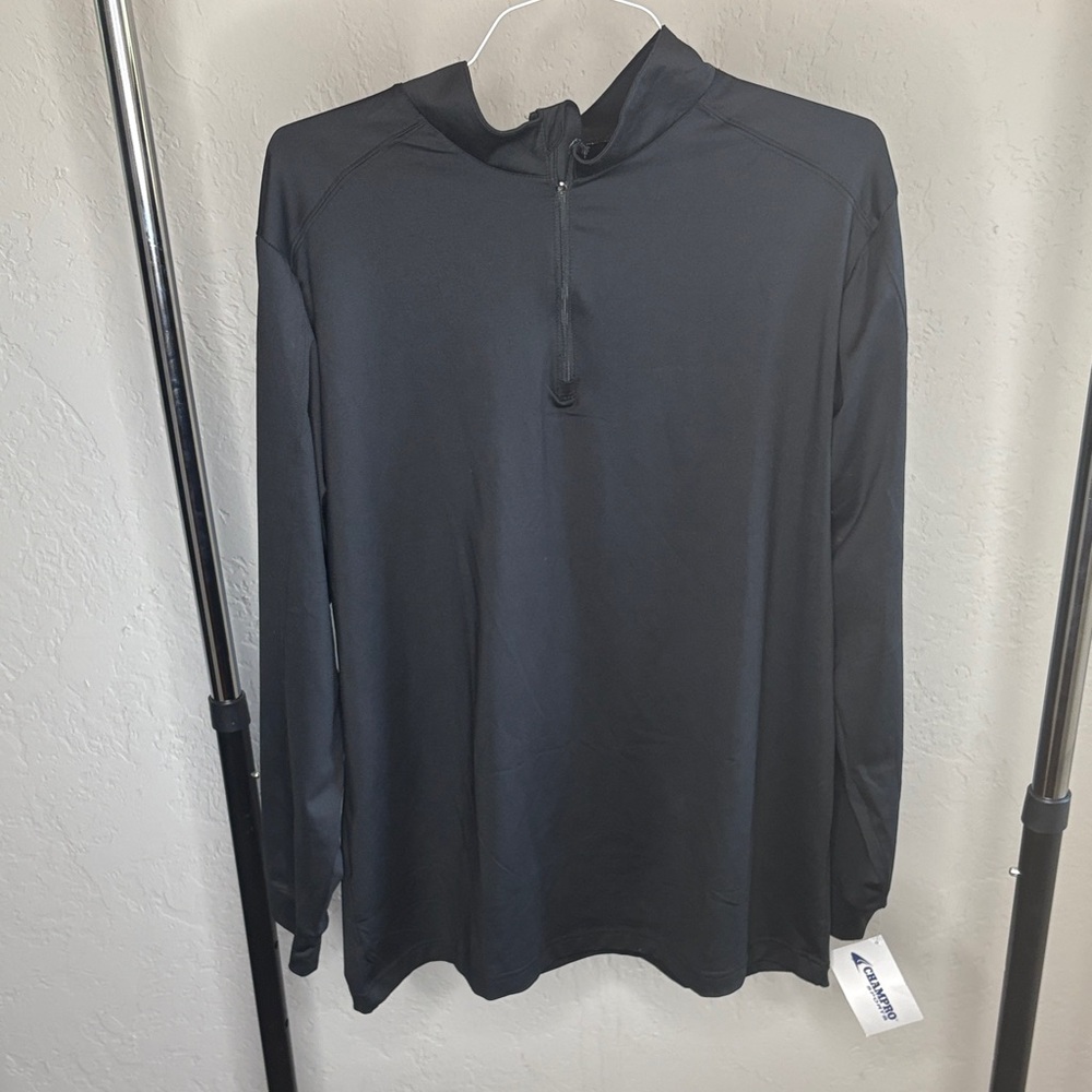Men's Classic Black Quarter-Zip Pullover